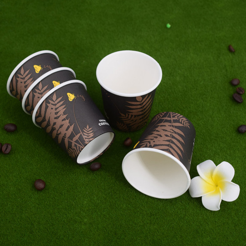6 oz de vasos de papel desechables desechables de pared única de tamaño pequeño para uso en fiestas
