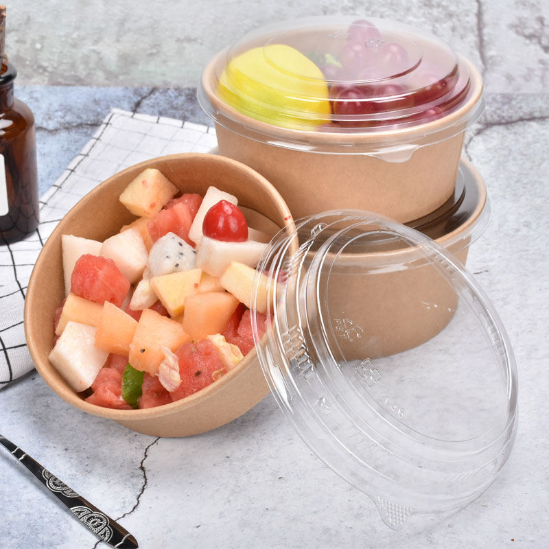 750ml ensaladeras desechables de papel kraft