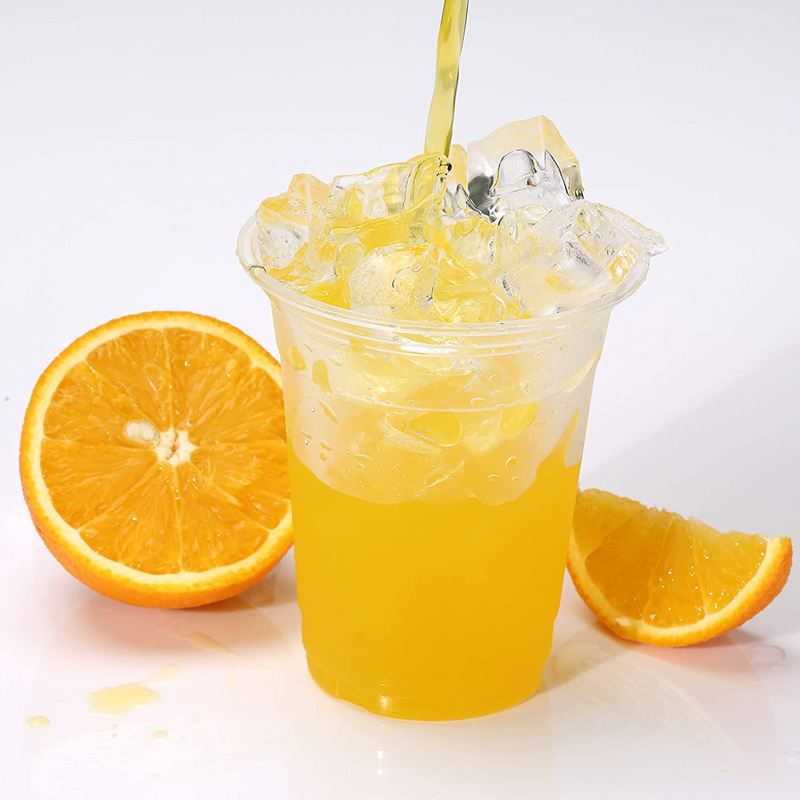 9oz biodegradable customprinting pla cups for fruit juice