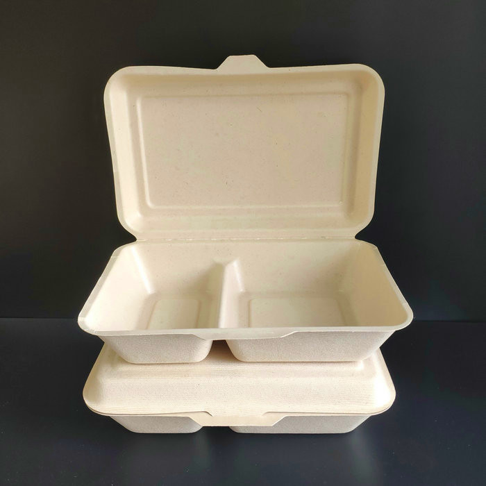 Contenedor de alimentos de bagazo recubierto de PLA / PET de alta calidad