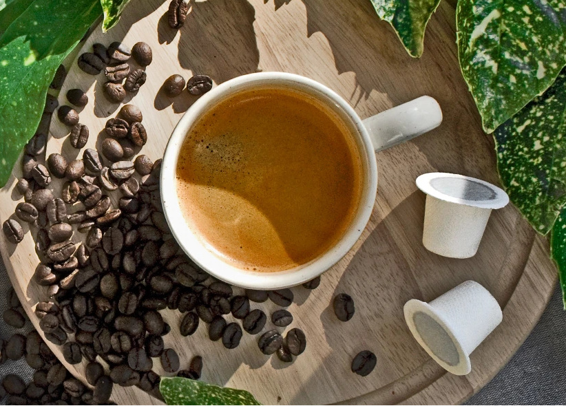 Tasa de cápsula de café desechable biodegradable de alta calidad personalizada