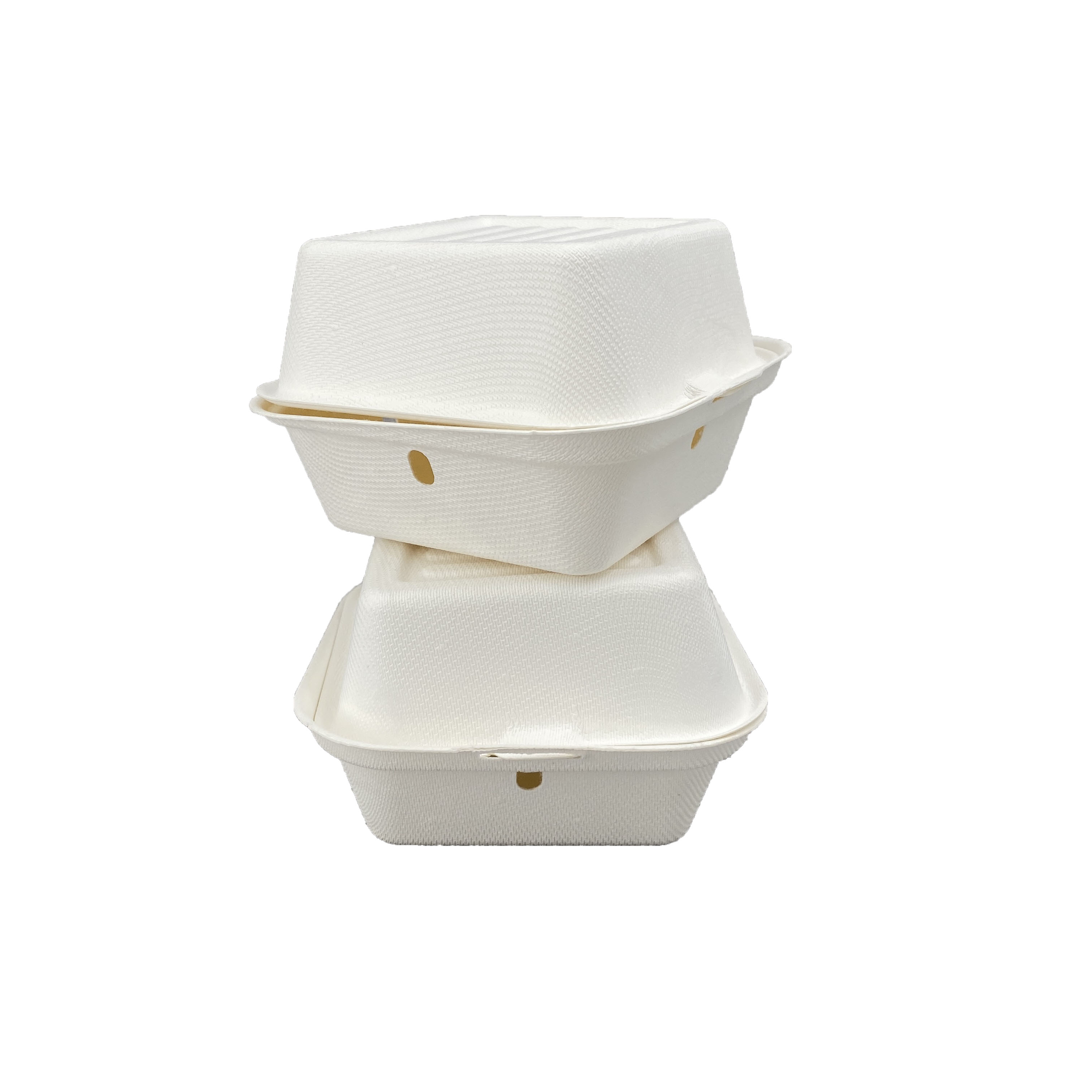 Caja de papas fritas desechable biodegradable de caña de azúcar