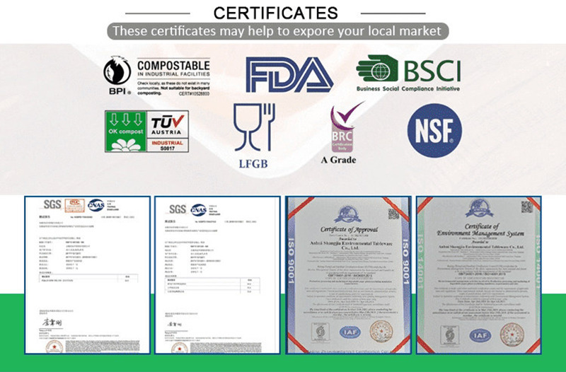 Certificaters-FDA BSCI LFGB BRC NSF BPI Compostable-Food Packaging-LT Packaging Co.,Ltd.