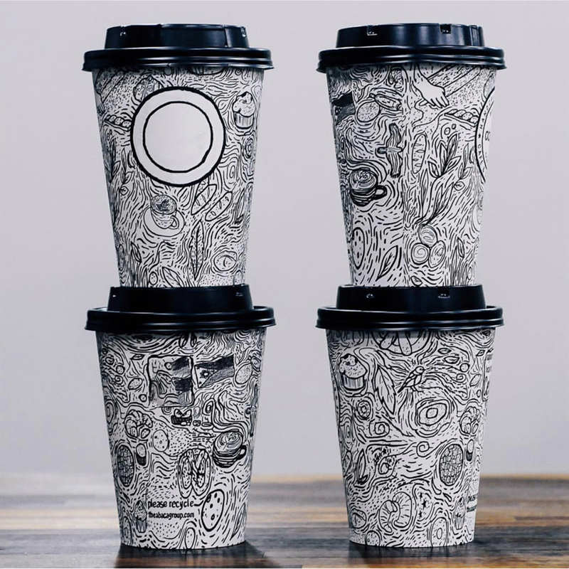 Vasos de papel de 16 oz