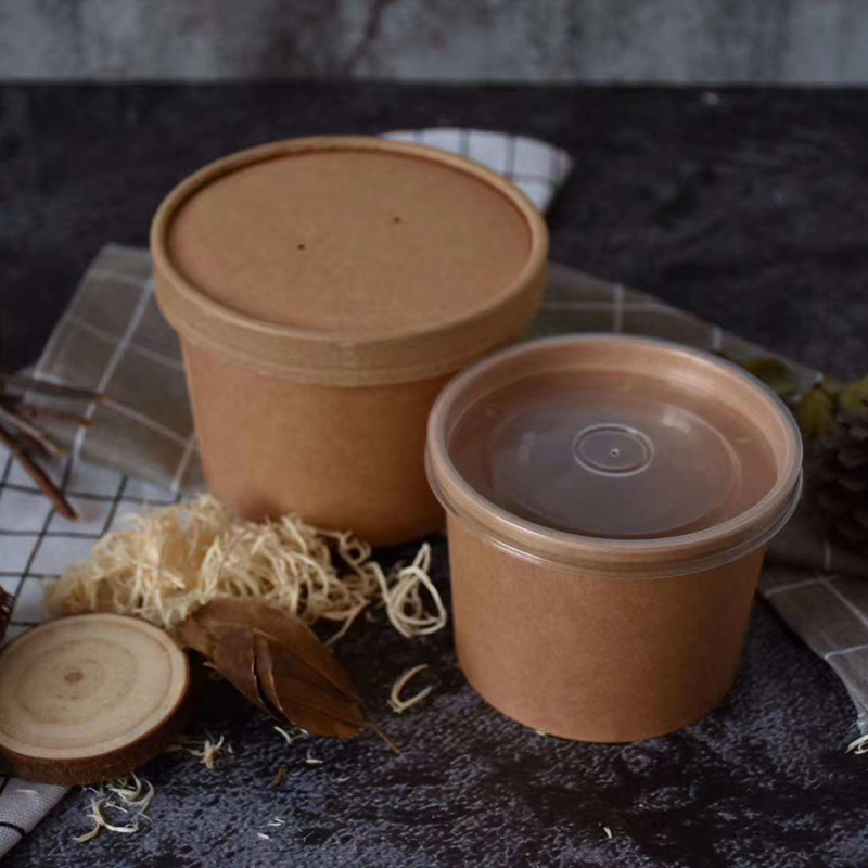 Taza de sopa de papel kraft de 16 oz