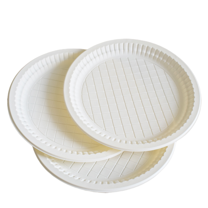9 inch cornstarch round plates